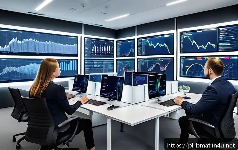 건축자재 마케팅과 경쟁사 분석 - A modern construction market analysis office scene featuring a diverse team of professionals examini...