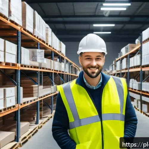 Home 31 건축자재 마케팅에서의 이메일 캠페인 - A modern construction materials warehouse interior with diverse building supplies neatly organized o...